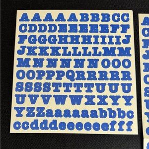 New Creative Memories Large ABC/123 Bold Letters Set Blue